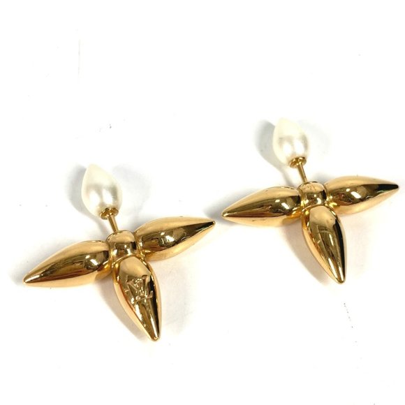 LOUIS VUITTON Gold Earrings - Picture 2 of 7